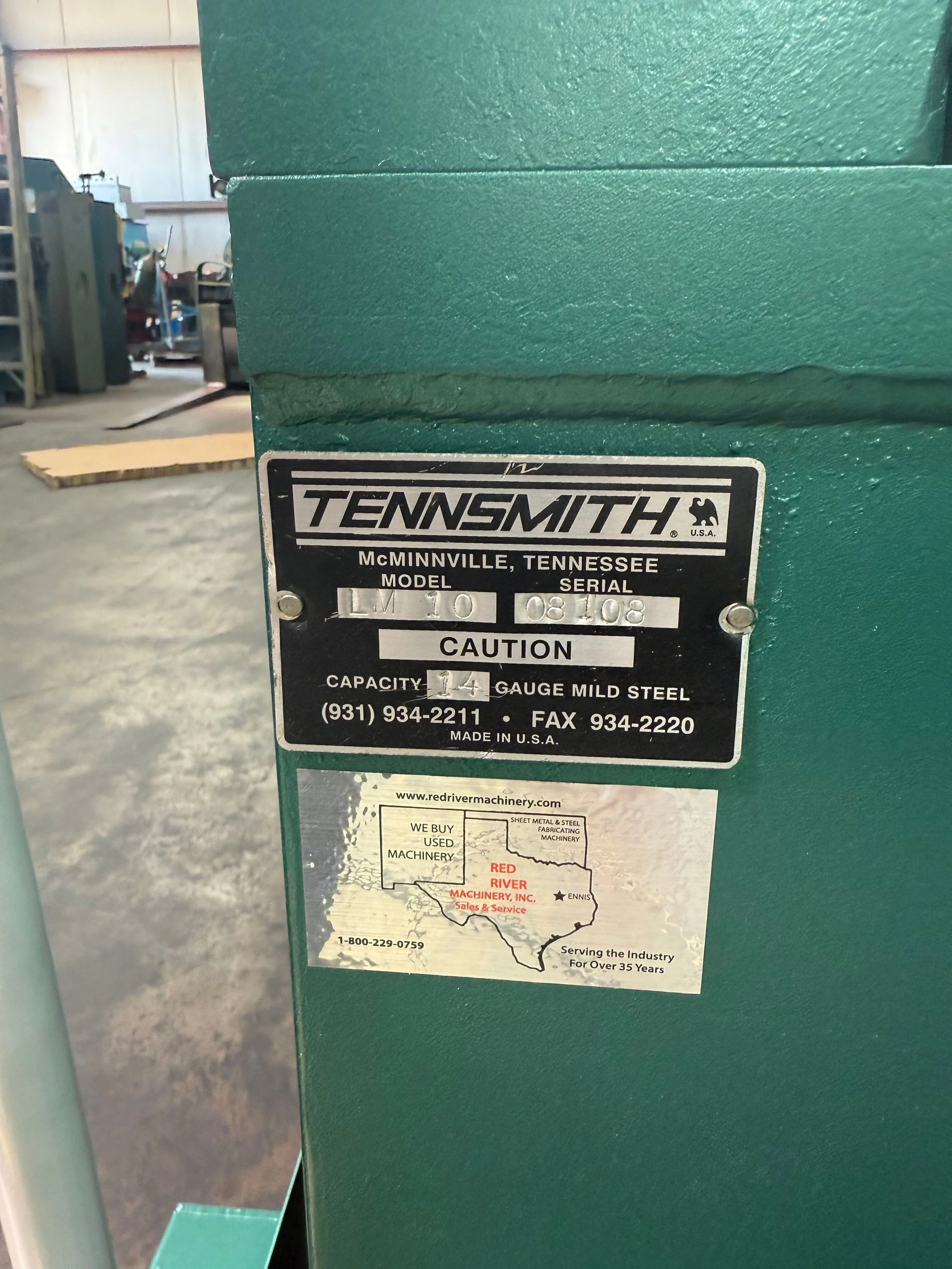 USED TENNSMITH LM1014 SHEAR