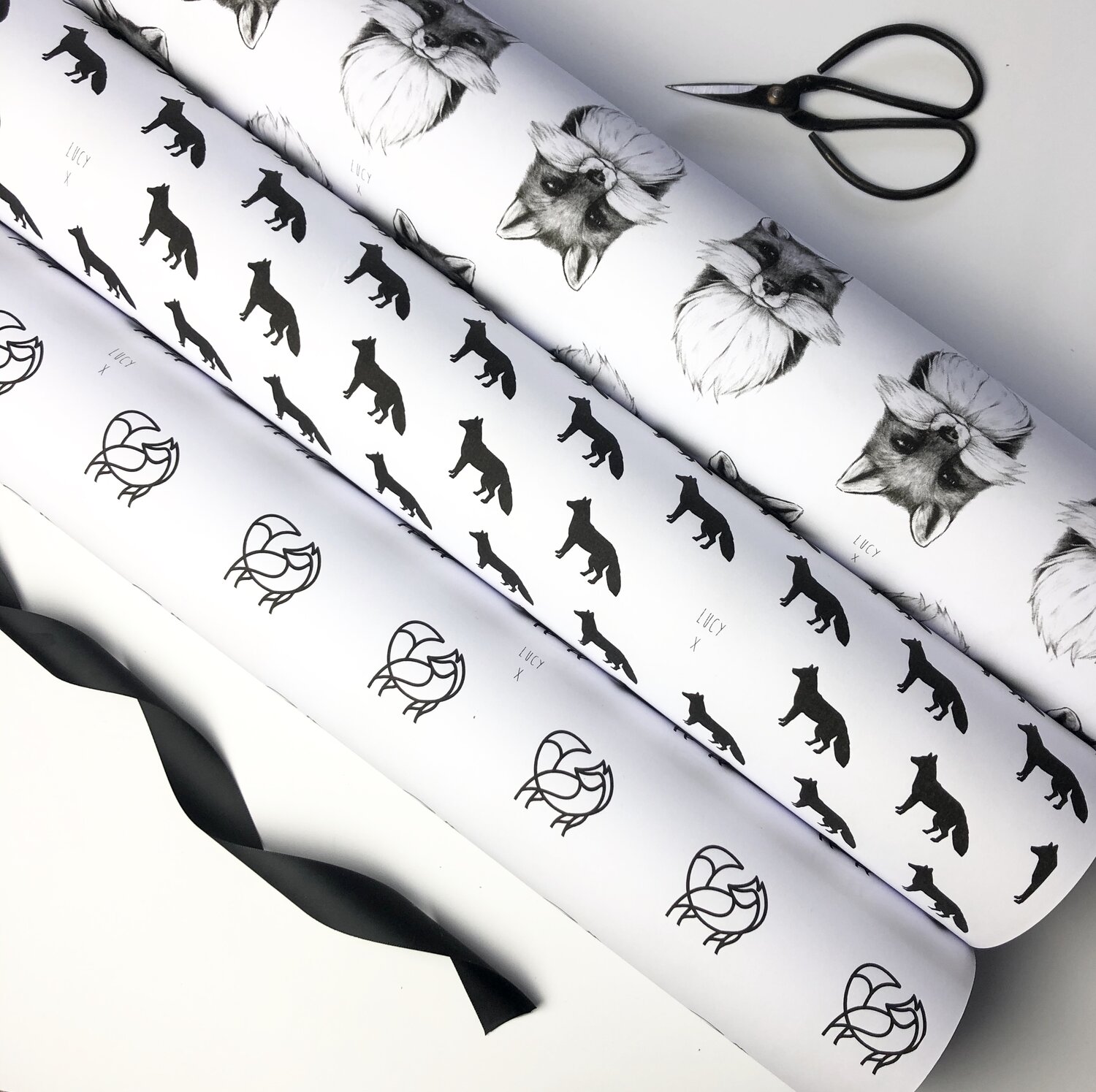 Personalised Gift Wrap / 100% Recyclable / Large Wrapping Paper Sheets OR  Rolls / Vintage Giraffe — Hallmarked Design