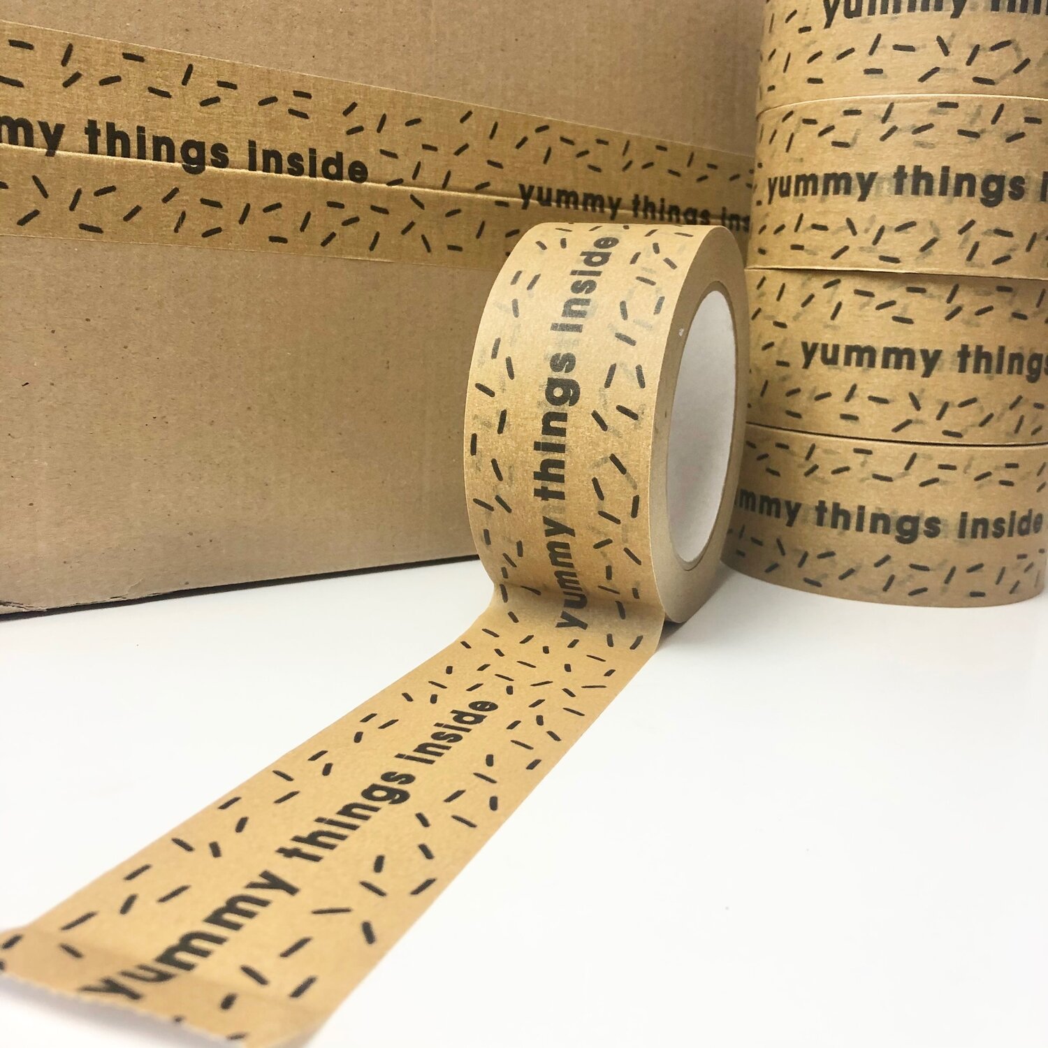 Yummy things inside, Eco packing tape