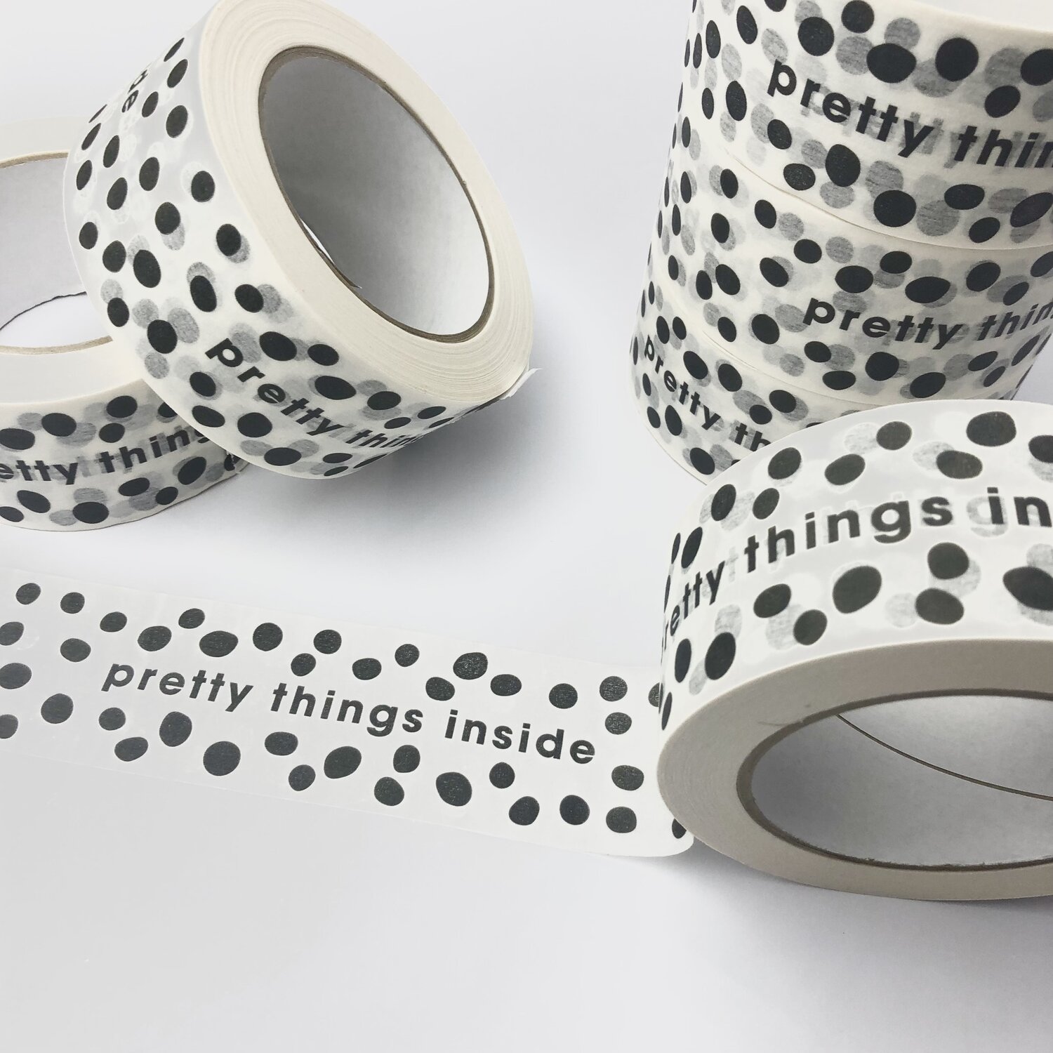 Black and White Polka Dot Thin Washi Tape