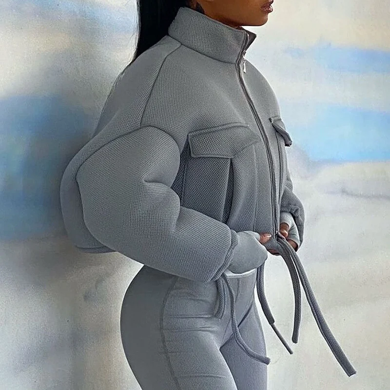 Silver Crop Foam Jacket