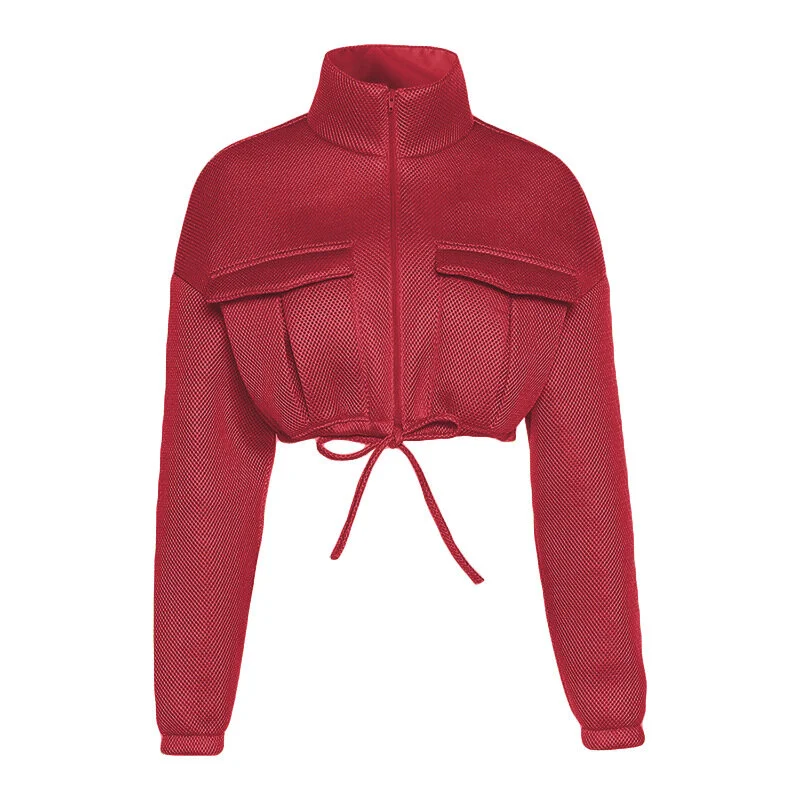 Red Crop Foam Jacket