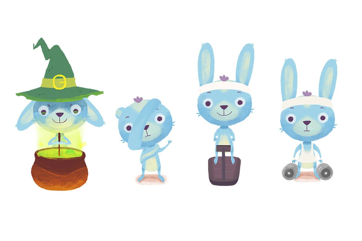 Rasma Rabbit Rumi The Rabbit Character Set — Amrit Pal Singh | Visual Artist | Toy ...