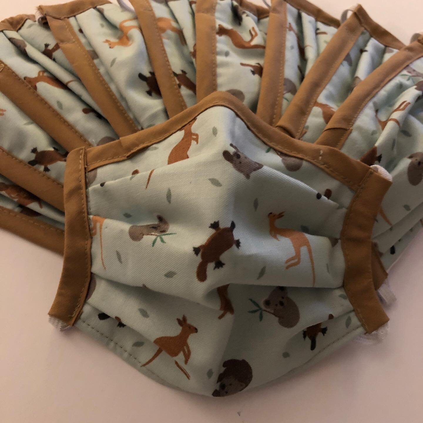 Feeling the Aussie vibes this evening getting the next batch of cuddle masks ready to be delivered to a local primary school tomorrow 🦘 🐨 
.
.
#facecoveringsforkids #protectthekids #protecttheteachers #keepkidssafe #protectthevulnerable #covid_19 #