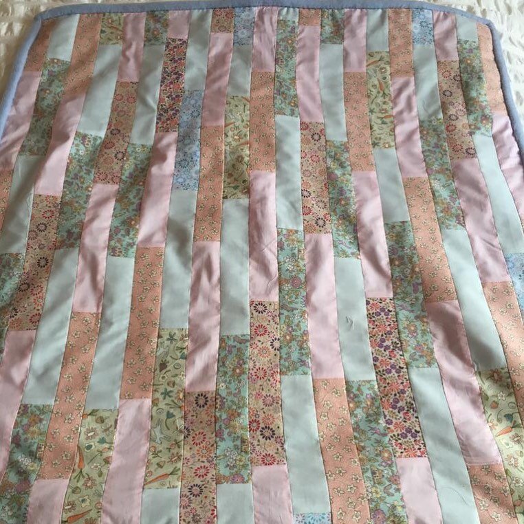 None of our offcuts have been wasted.
.
.
One of our talented volunteers @pammullen2018 has been using some to create this gorgeous baby blanket!
.
.
#zerowaste #personalprotectiveequipment #york #yorkshire #yorkhospital #zerowasteliving #reusereduce