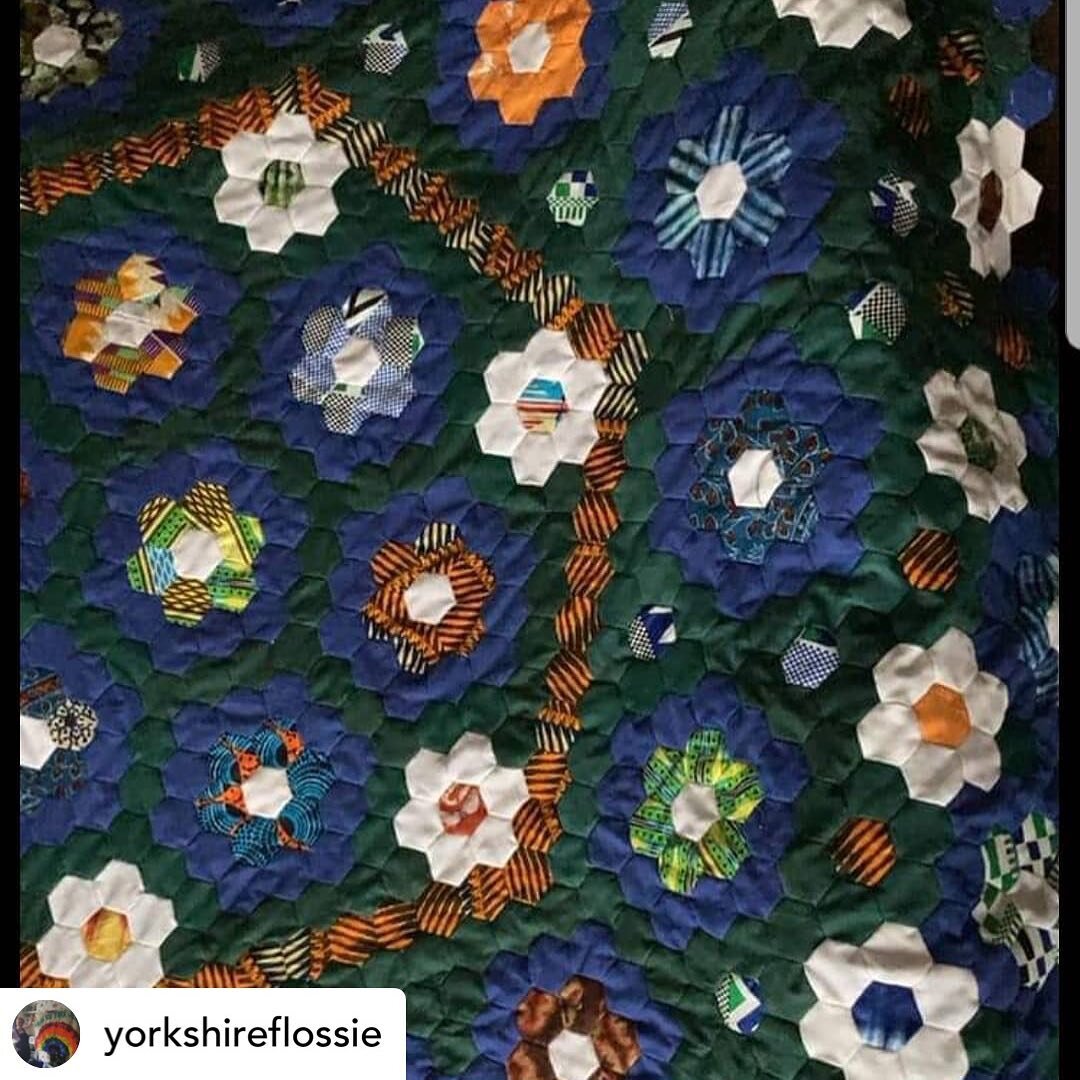 Another stunning blanket form our talented bunch!
.
.
Posted @withregram &bull; @yorkshireflossie @yorkscrubs another quilt from scrub scraps. This one was made by my friend @helen.ashby23. A stunning use of the green and blue fabric. 

#lockdown #qu