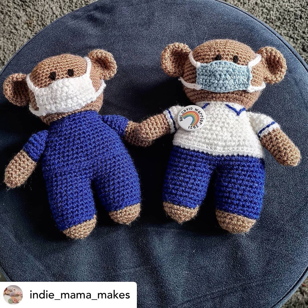 This is such a kind gesture 🌈🥰
.
.
Posted @withregram &bull; @indie_mama_makes 💙 PROTECT THE NHS 💙

With the new numbers and News reports showing us what it's like for amazing NHS workers. This seemed like a good time to share my Hero Bears.
I've