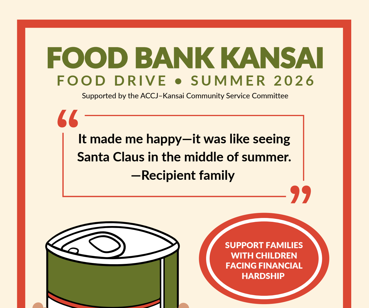 Food Bank Kansai - Summer Food Drive