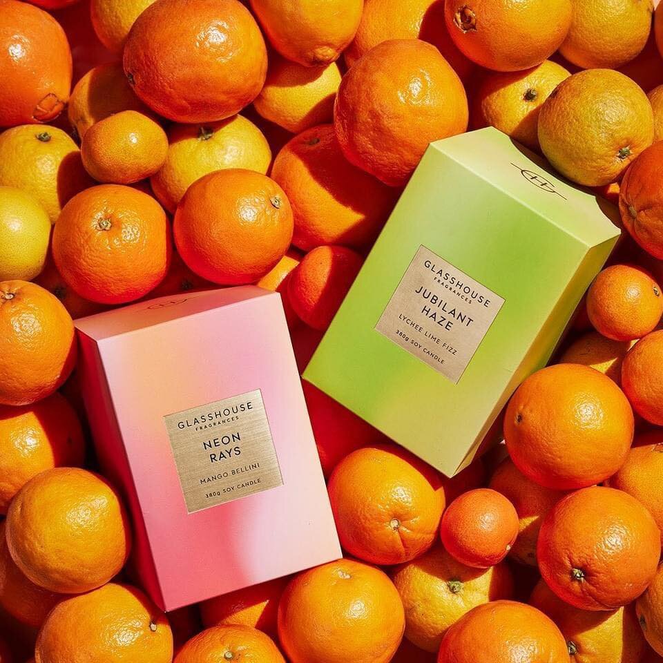 TUTTI FRUTTI&hellip;

Deliciously playful, both fragrances from the Glasshouse limited edition Summer Collection Tutti Fruitt, elevate fruity notes to new heights of complexity. 

Jubilant Haze combines Lychee, Lime and Fizz for a play on Summer&rsqu