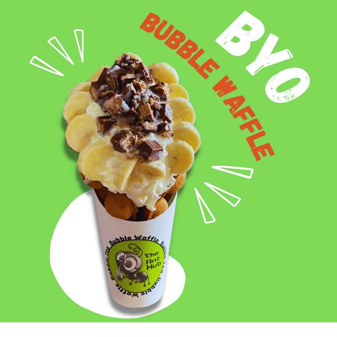 BYO (BUILD-YOUR-OWN) Bubble Waffle. 🧇  Make your own delicious creation 👨&zwj;🍳. Start with ice cream, sauce, add toppings or fruits. VOILA! 😍🐜🐜
-
⏰ Open Monday to Saturday 11 am to 10 pm
🐜 750 N Archibald Ave # E, Ontario, CA
📞 909-321-0273
