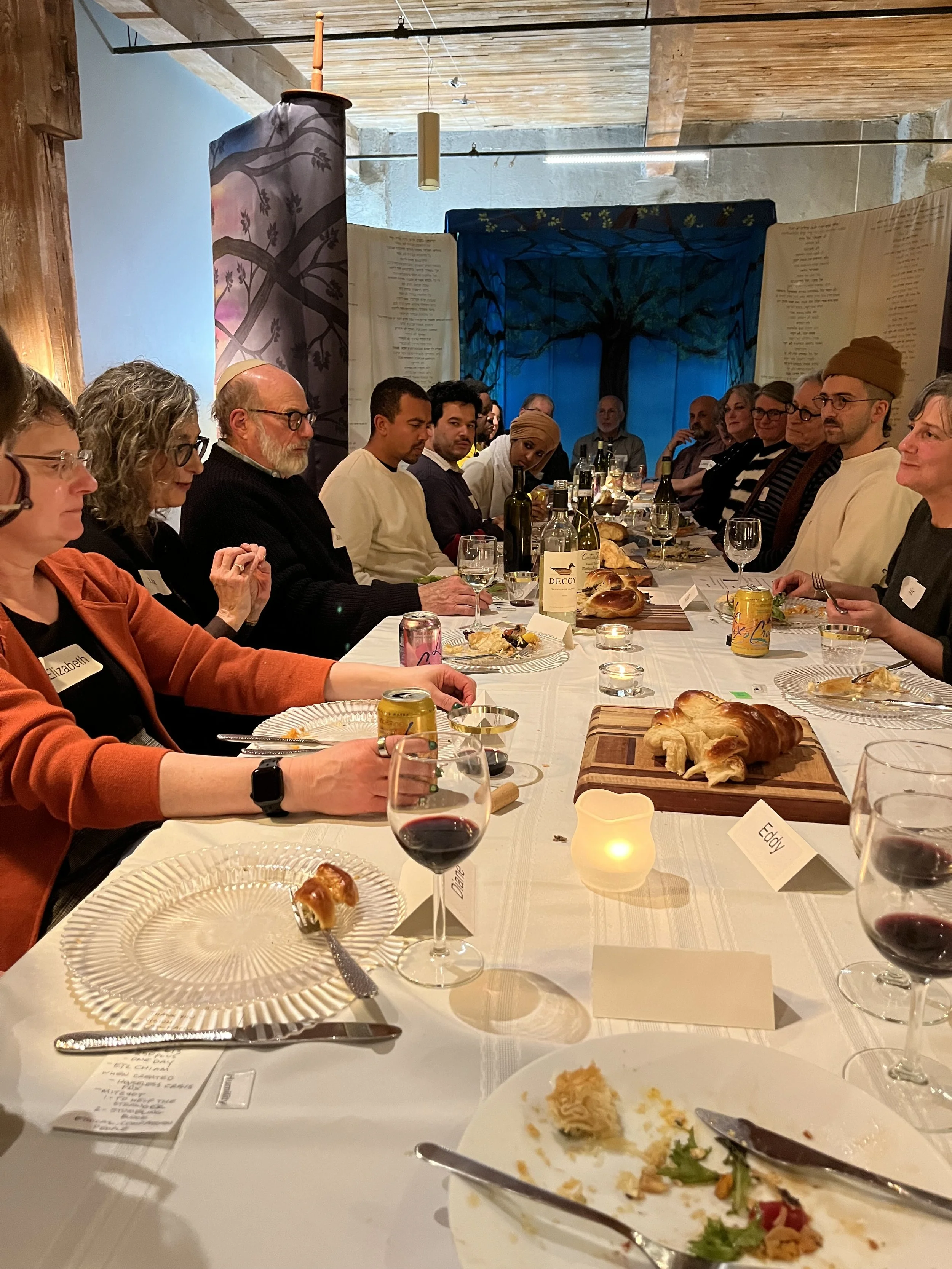 Discussion during Shabbat Dinner
