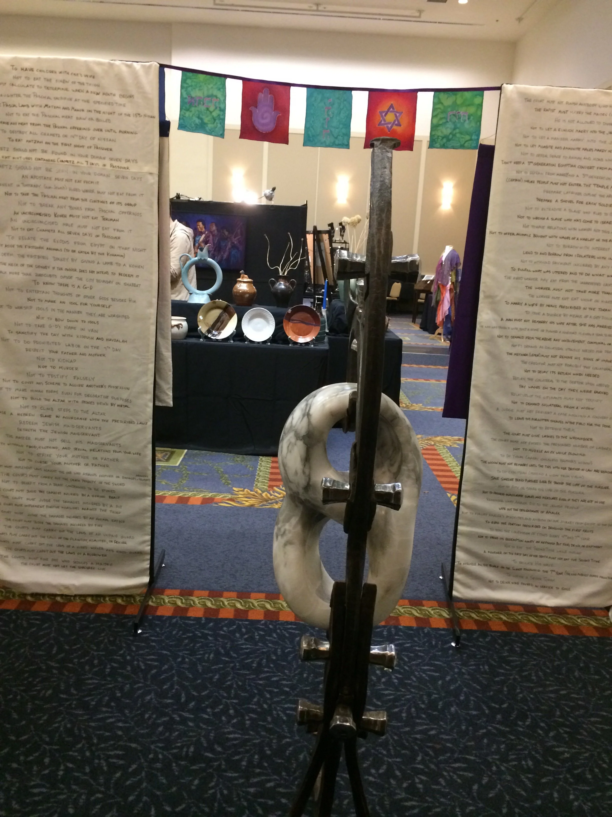 View from inside the booth