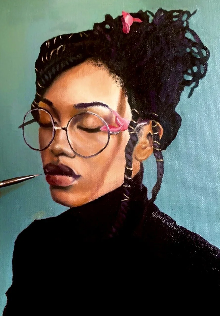 Woman with Glasses 9x12” Oil
$400