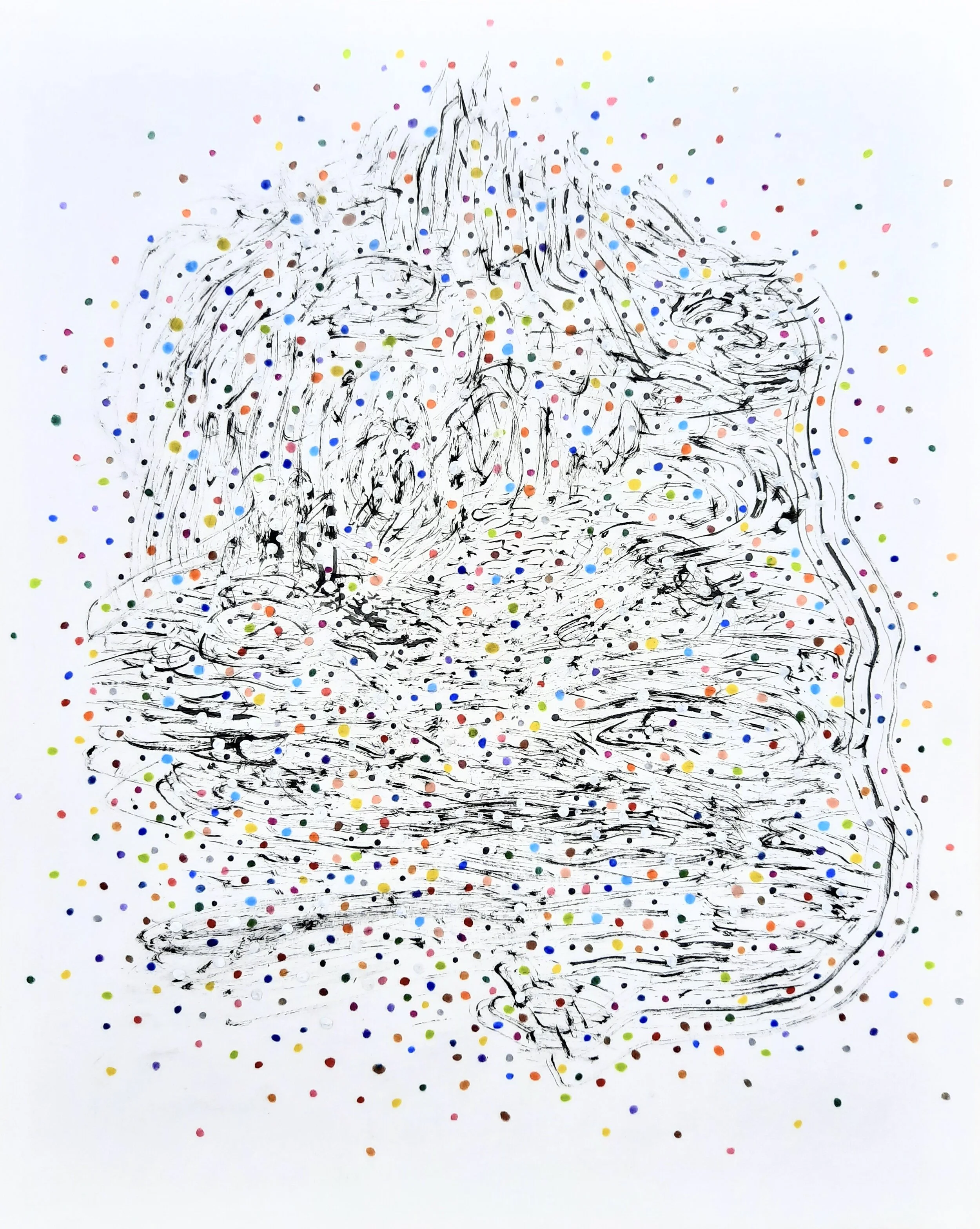 “Cellular Breathing” Colored pencil, sumi ink 11 x 14 inches 2020