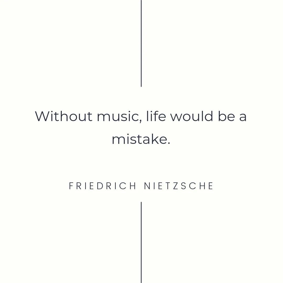 This probably isn't your go to quote when you think of Frederick Nietzsche. But here we are, embodying music, moves + mind. 

"According to Nietzsche, music was inherently Dionysian &mdash; a means through which listeners could forget their pers