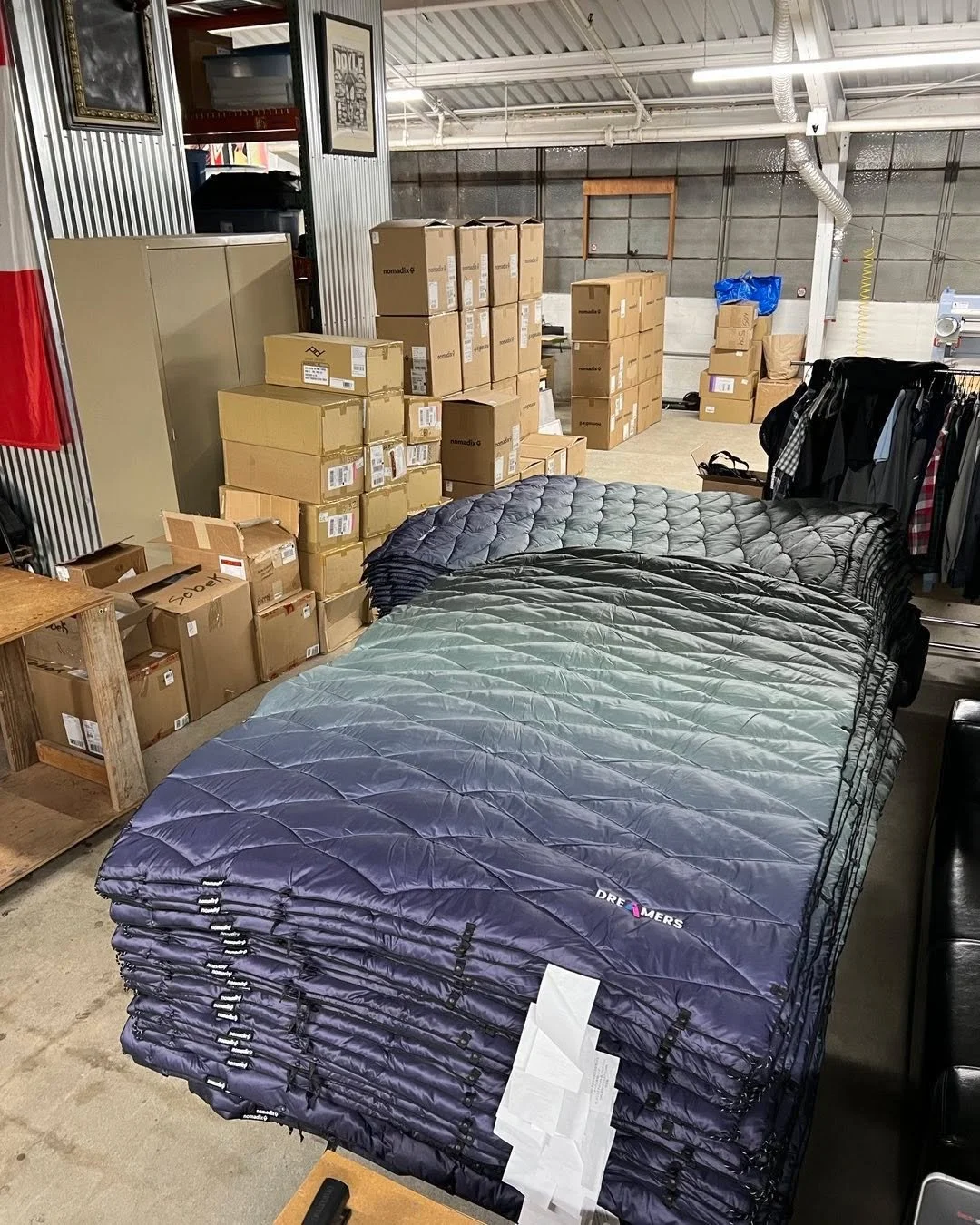 Beautiful Down Blankets with a super cool color gradient. The Logo was just over 6&rdquo; in Length bottom right corner.