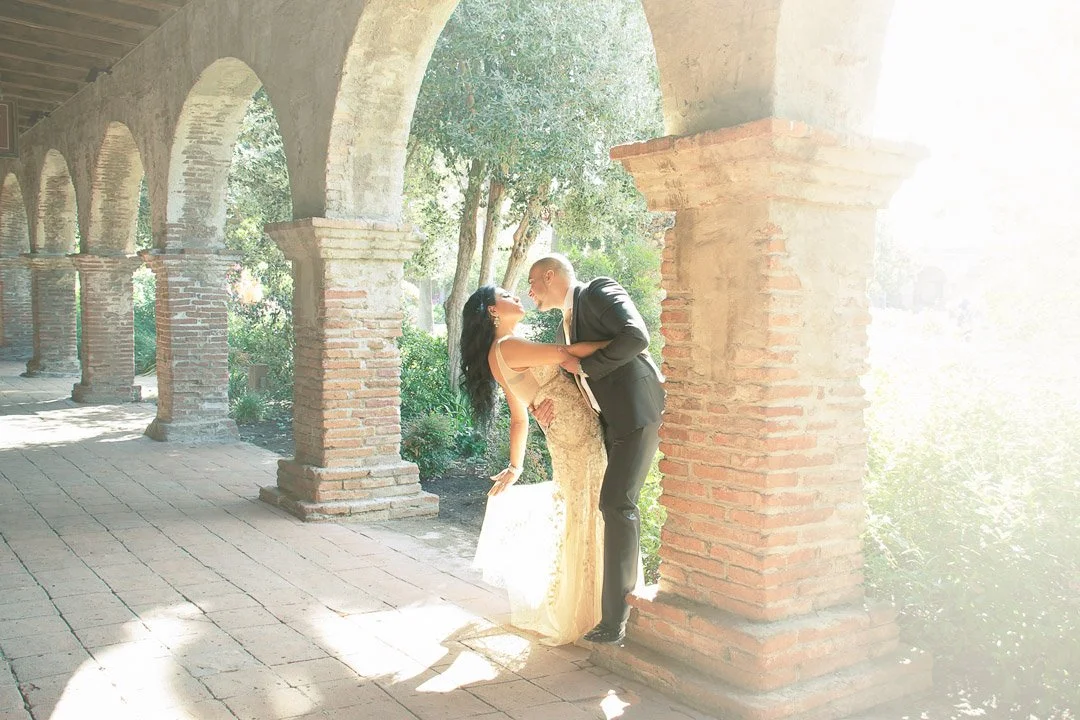 Orange County Engagement Proposal photography in Mission San Juan Capistrano