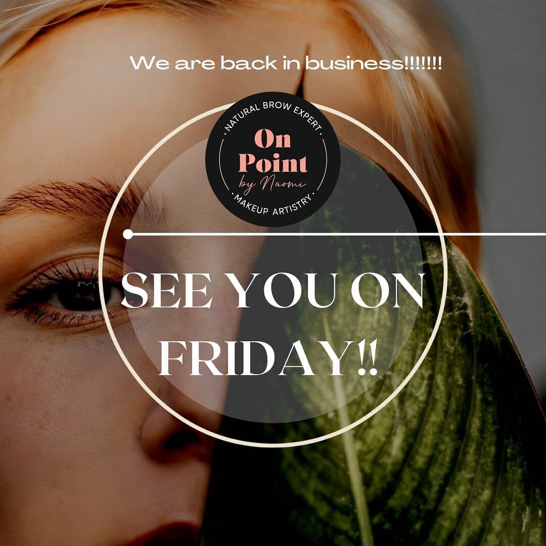 We are back in business as of tomorrow! 🤸
Just remember to check in when you enter @hermosa.hair and don't forget your mask. 
Looking forward to tidying up all of those brows 🤨❤️