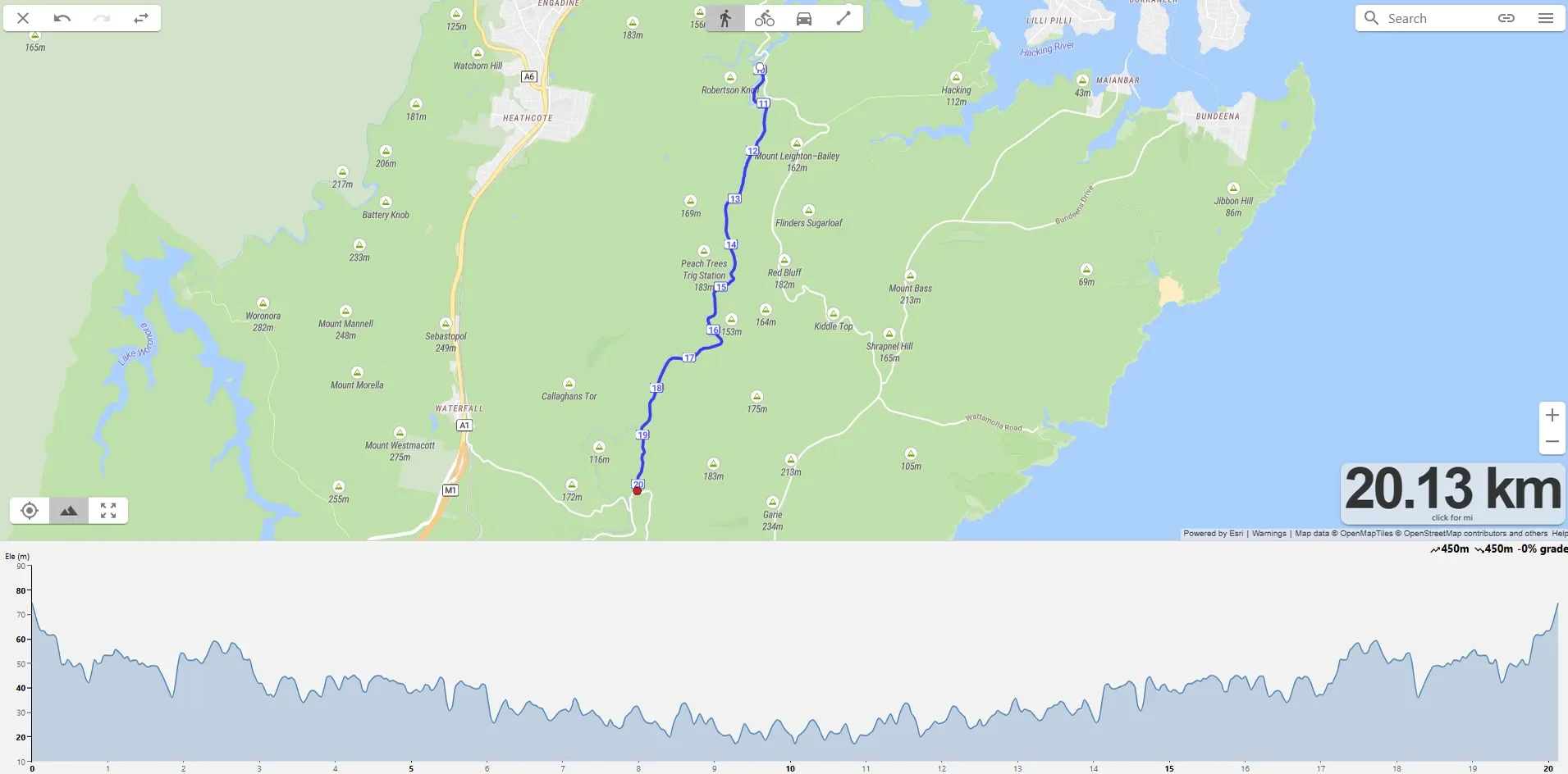 Lady Carrington Drive Trail Running Route
