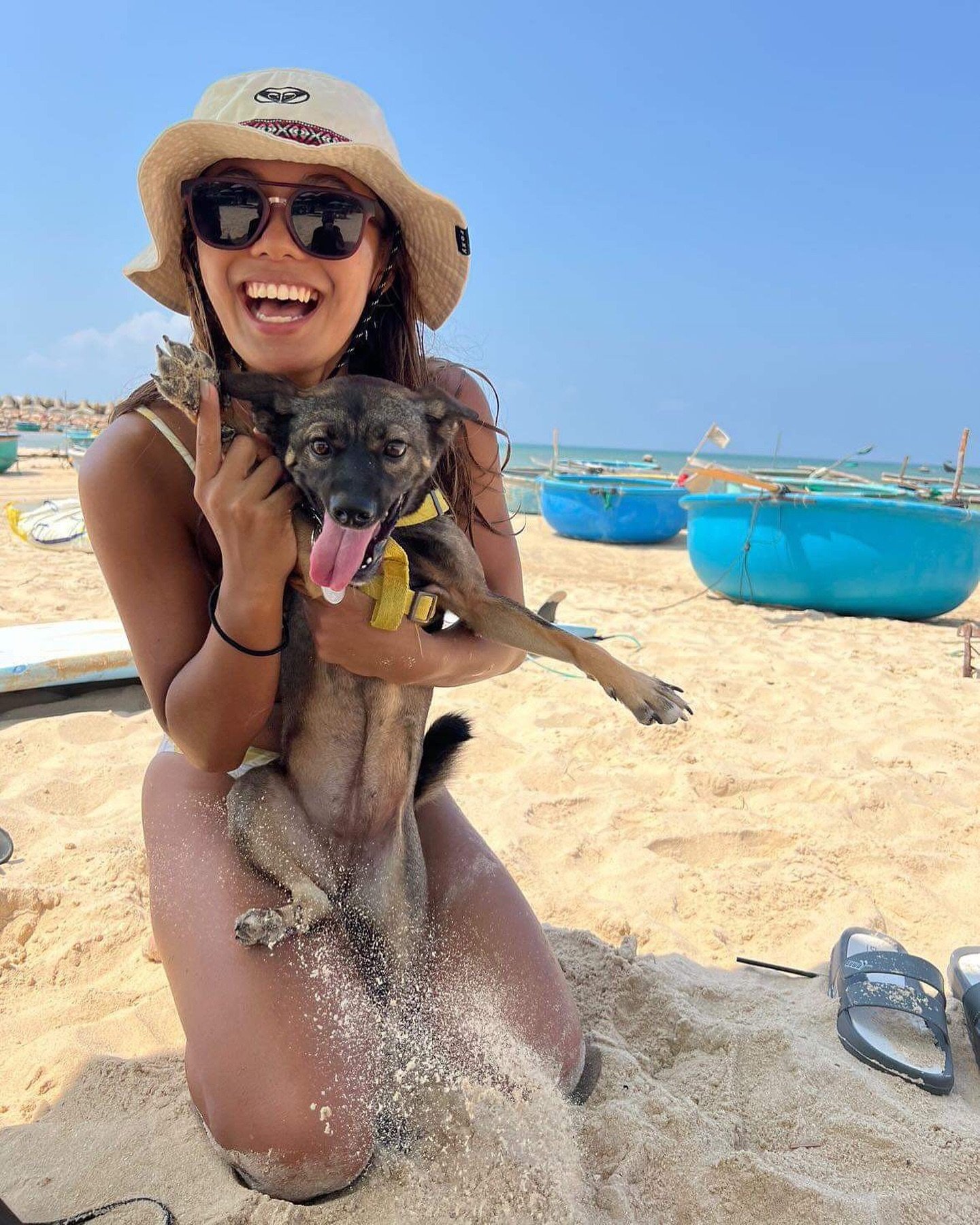 We love to get updates about our adopted dogs 🥰 Most weekends adopted dog Dora gets to head to the beach. She enjoys an amazing life with her new family. 

If you want a buddy to hang out with on beach holidays checkout our adoptable dogs on the web