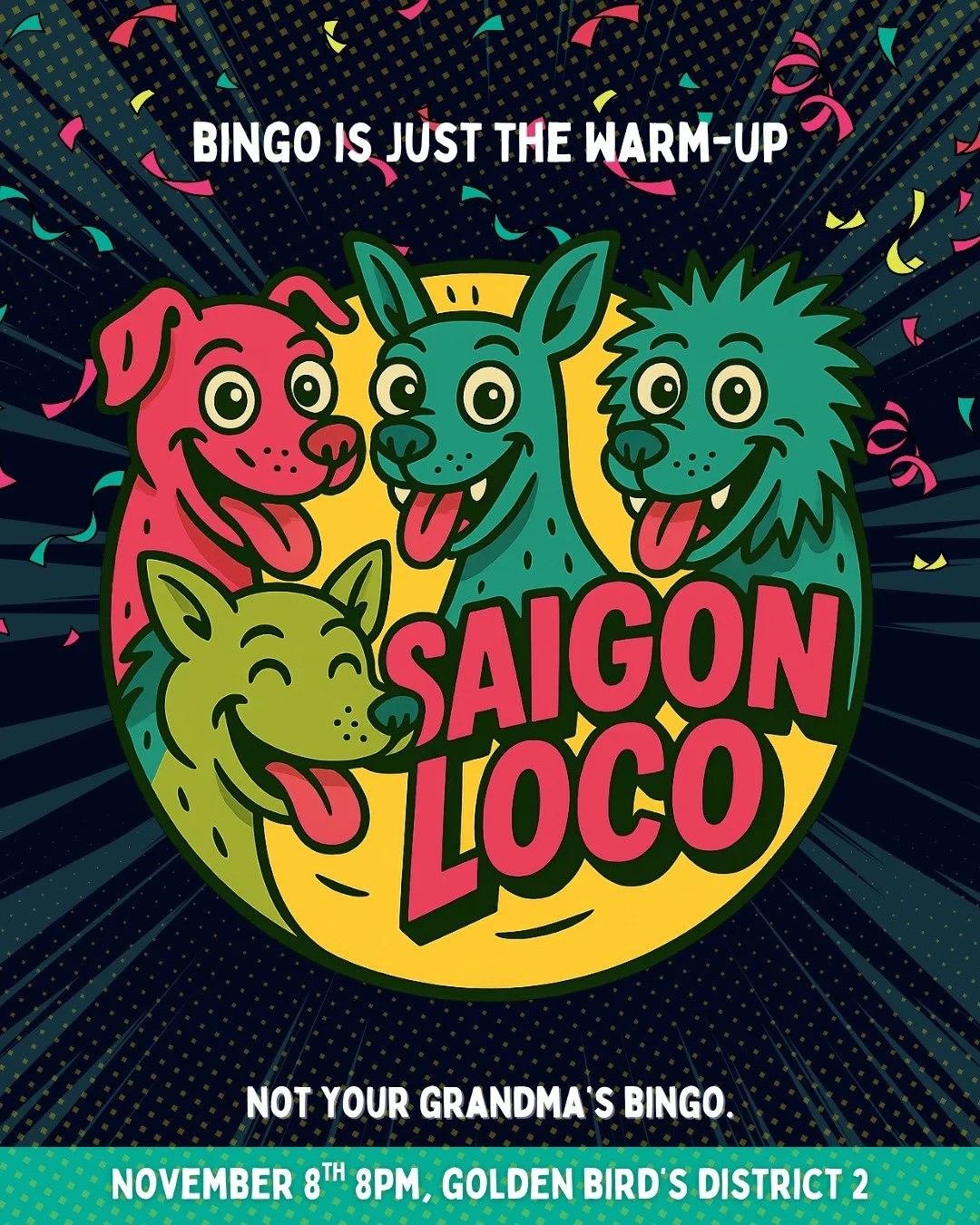 Between bingo rounds, things are getting messy&hellip; competitive&hellip; and a little unhinged. Introducing the Ball Breaks that will test your speed, strength, ego and ability to handle some laughs:

TITO&rsquo;S TOSS 🍸
A cocktail-making showdown