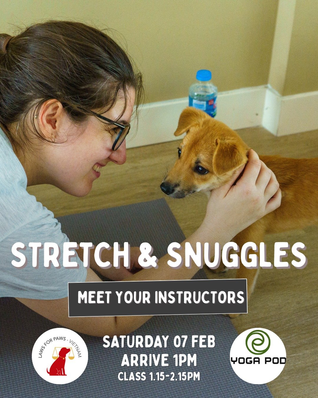 Joining Puppy Yoga or Puppy Pilates next week?
Meet your instructors 🐾

Certified and experienced, @leahshawfitness and @byalicepham  are here to guide an energising, feel-good class that&rsquo;s supportive, approachable, and fun from start to finis