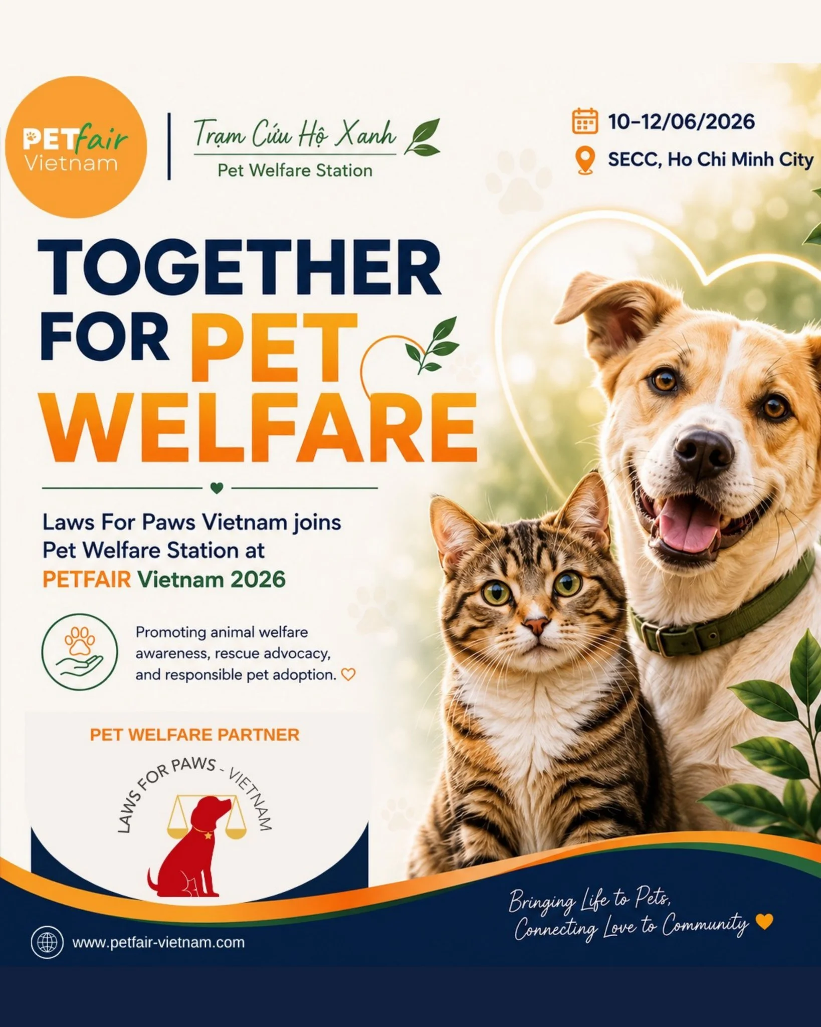 We are excited to announce that we will be joining @petfairvietnam next week, June 10&ndash;12, as a Pet Welfare Partner! 

Amongst the thousands of products and activities at PetFair Vietnam 2026, you will find us at the Pet Welfare Station 🐾

An o