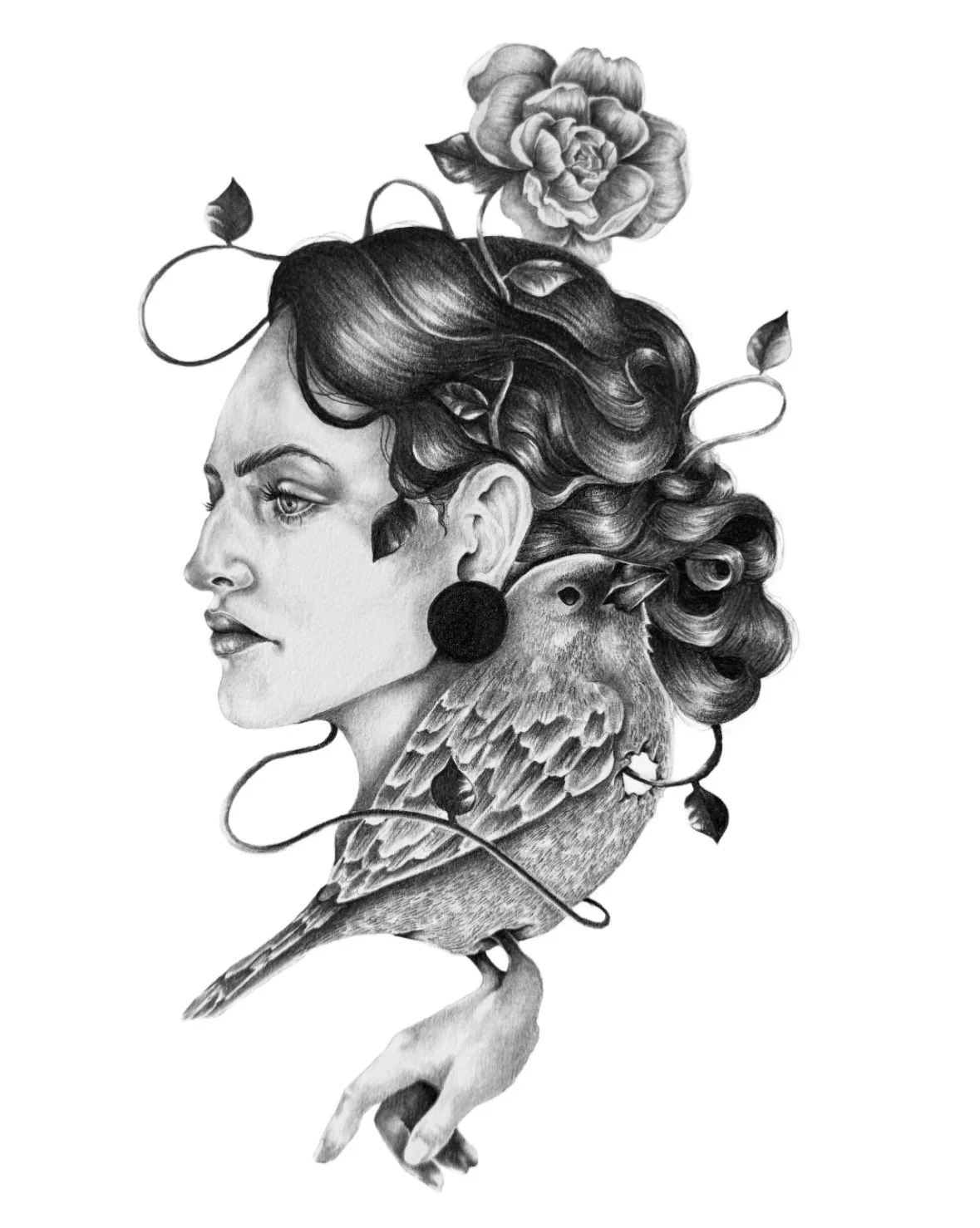 Lost and Found, Graphite, 8x10 framed to 12x14, 2026