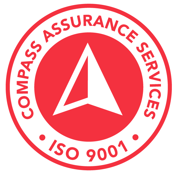 Logo of Compass Assurance Services confirming that the Spantech NZ Limited Quality Assurance Management System is certified to ISO 9001.