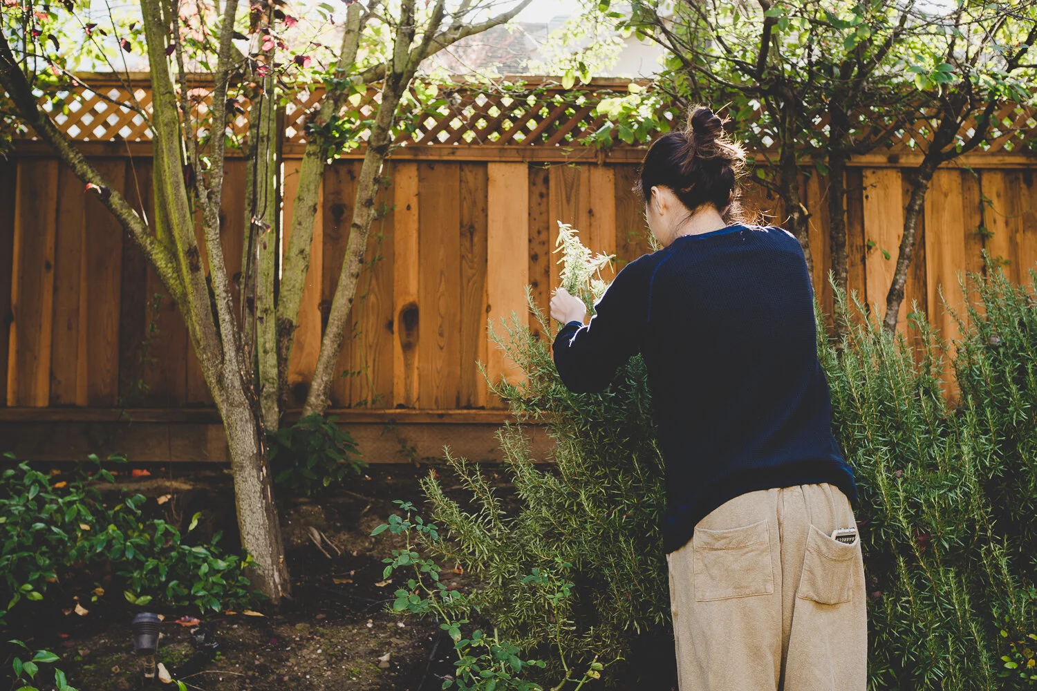 Nina gardening!