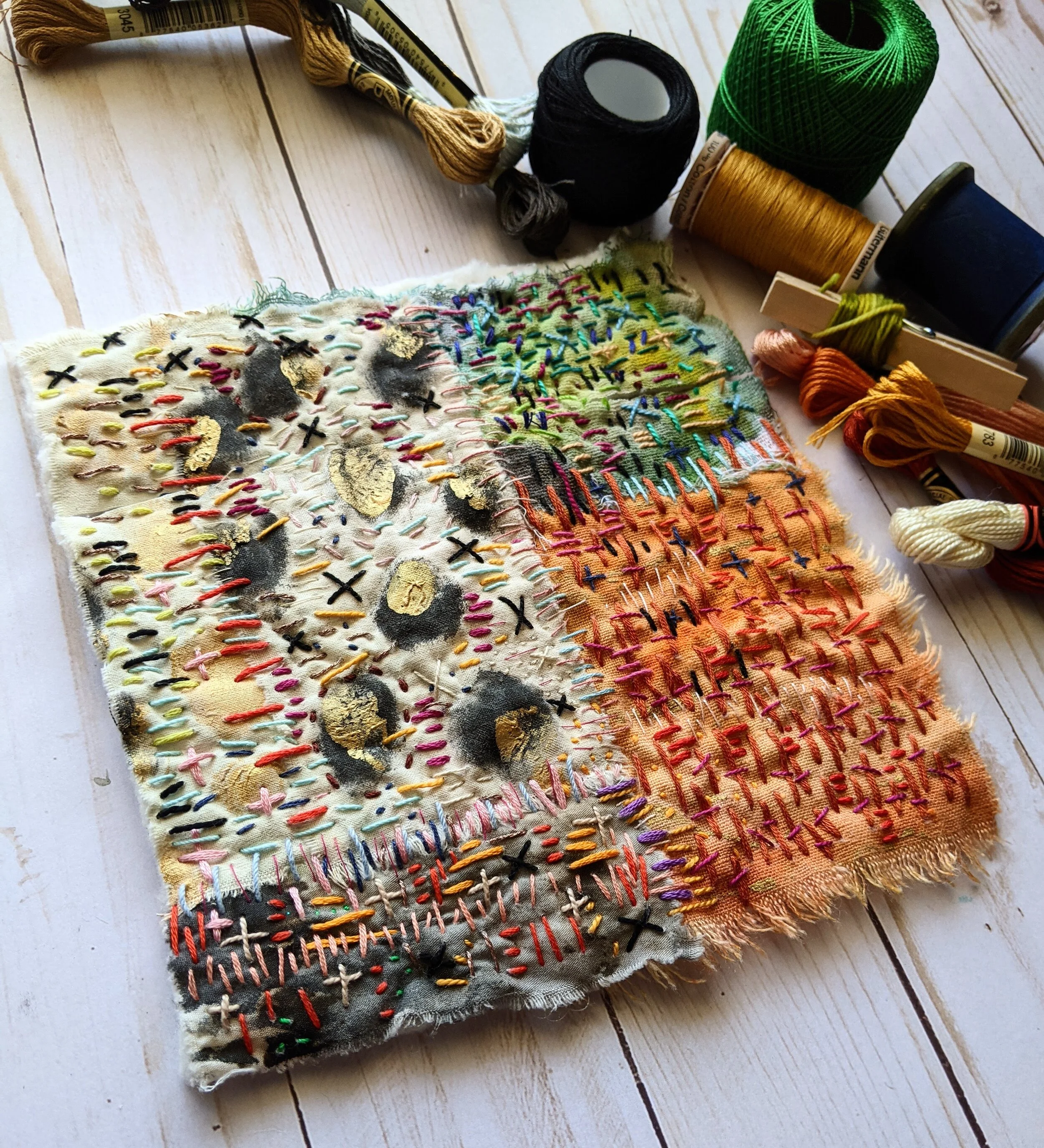 Mixed Media Textile Collage class is on sale now! — sara kay hartmann