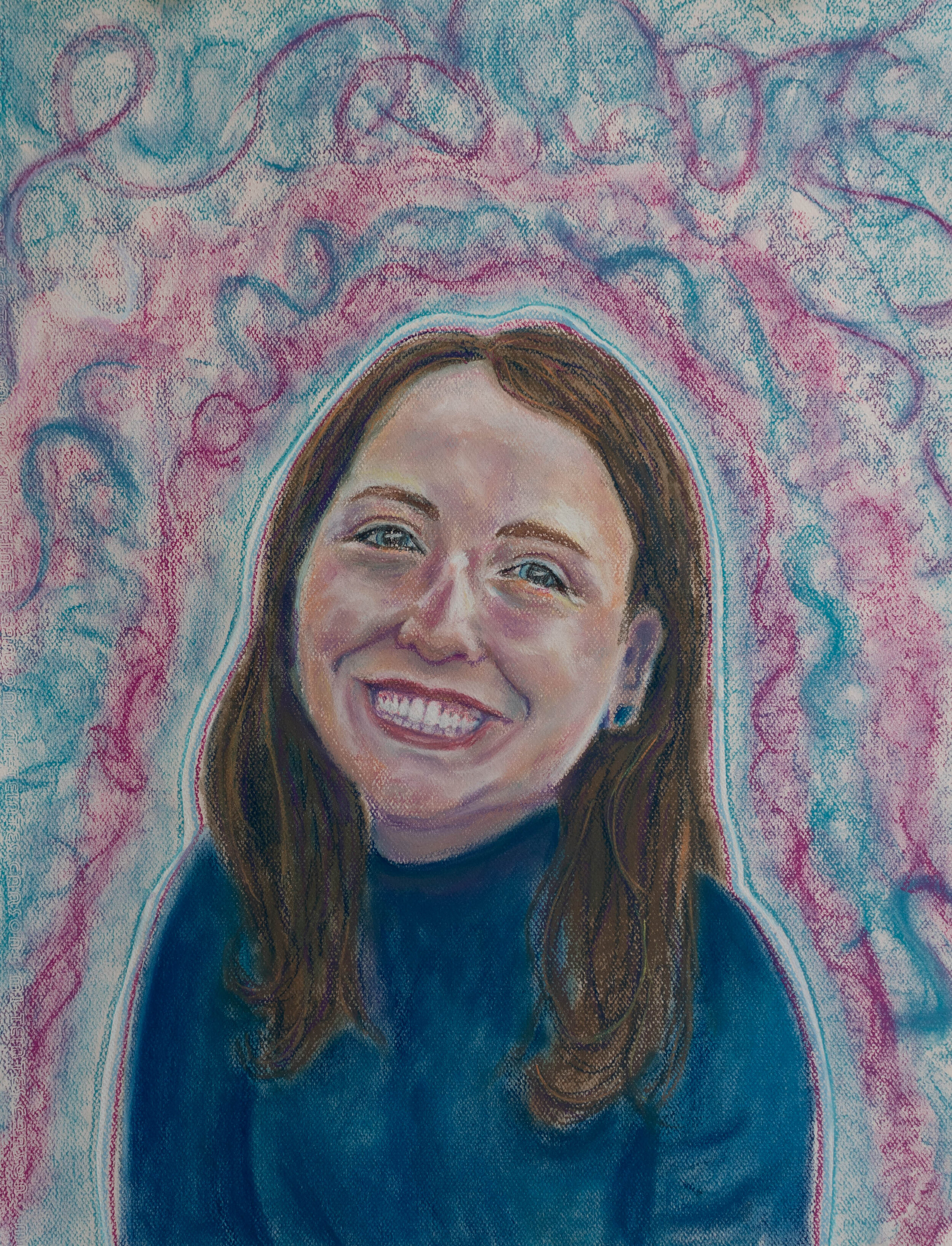 "Katelyn", 2020, chalk pastel on paper, 19 x 25 inches