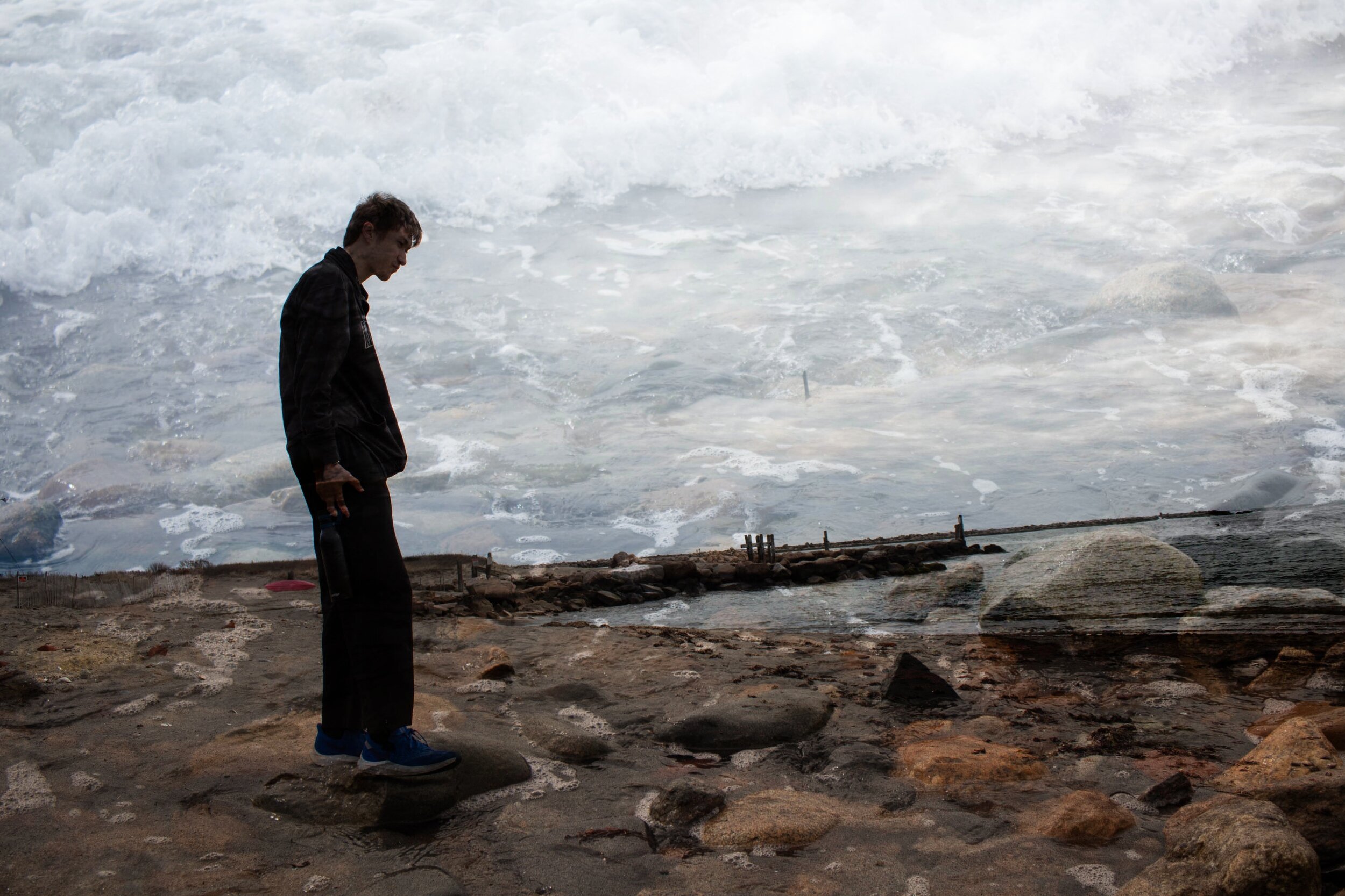 Mike at the Beach, 2020, digital photograph