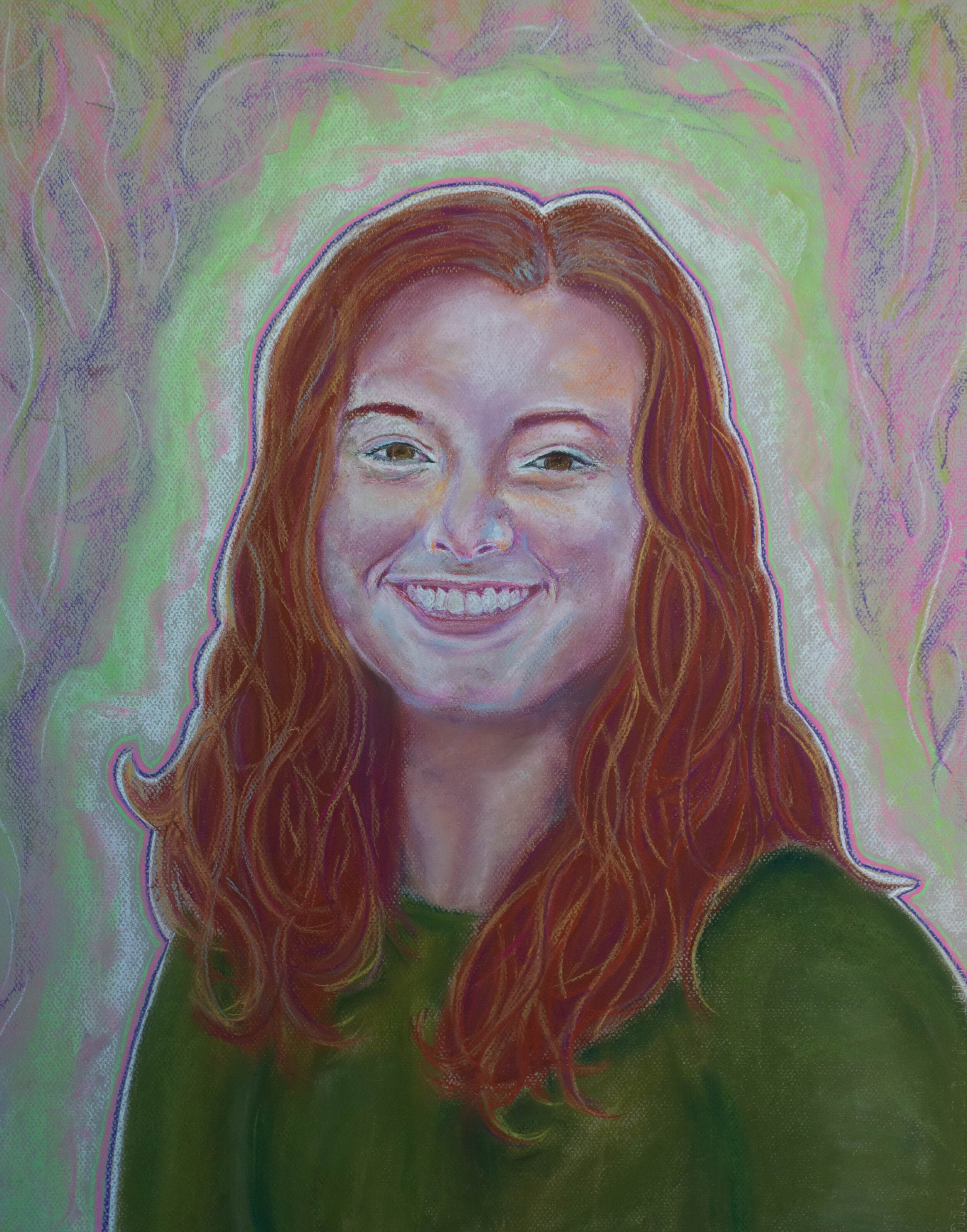 Meagan, 2020, chalk pastel on paper, 19 x 25 inches