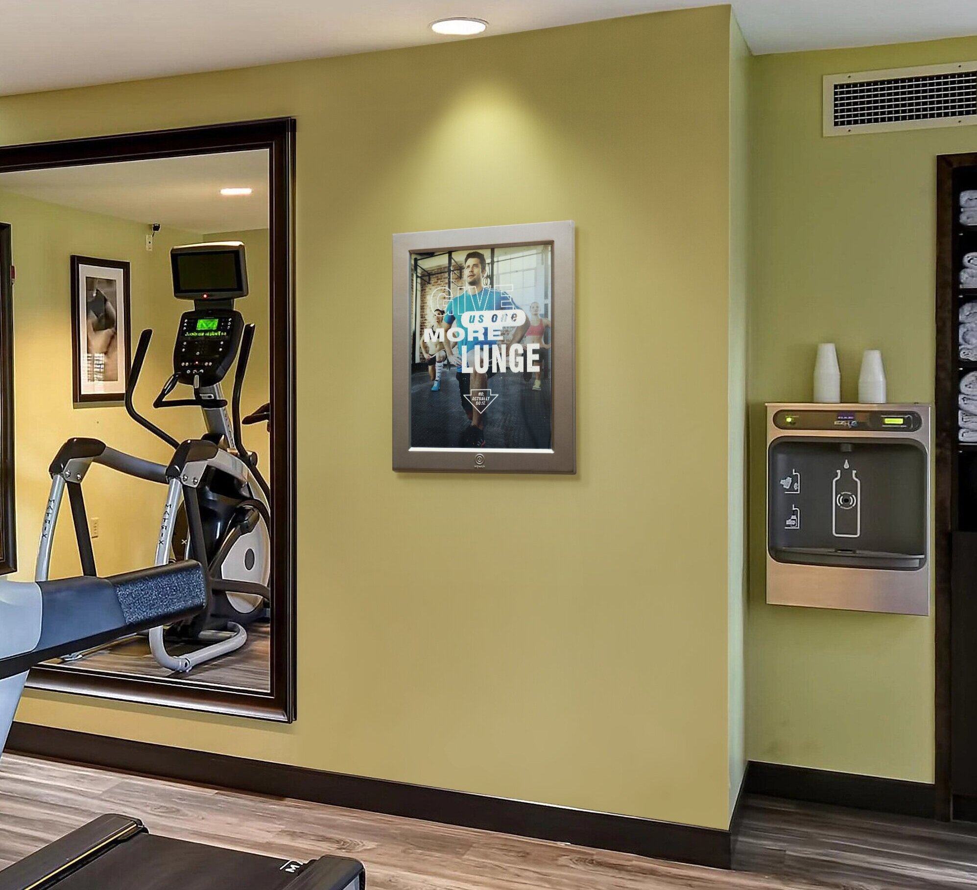 interior board in a fitness room