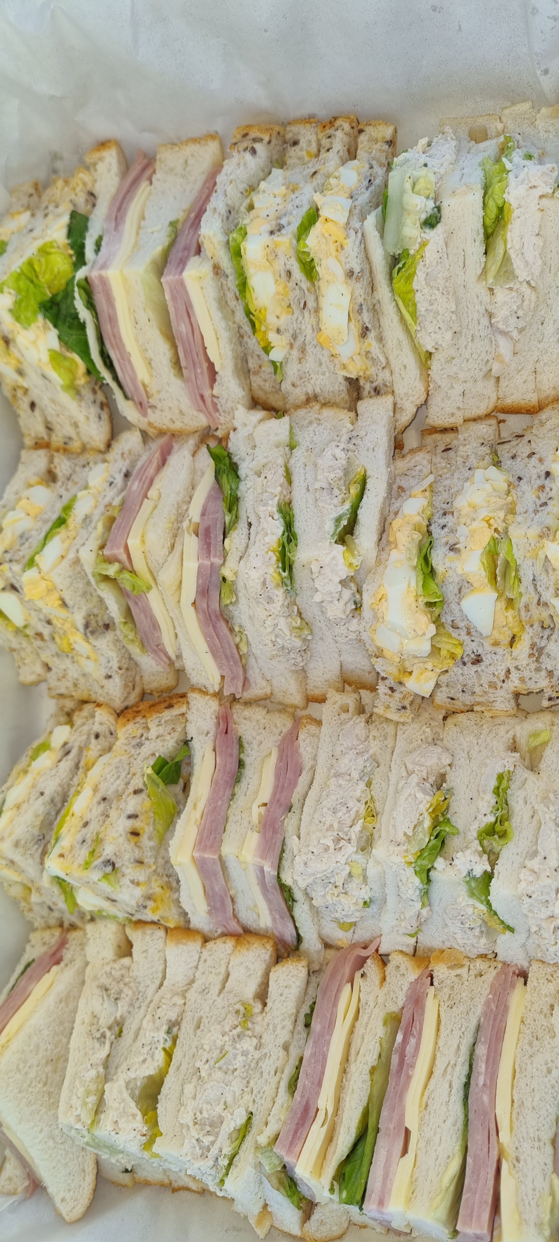 Cut Variety of Sandwiches