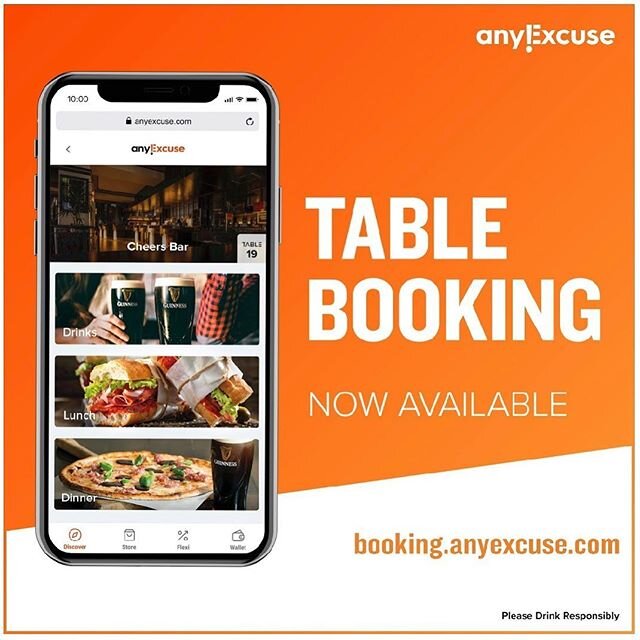 As we look forward to welcoming back our customers we will be open next Tuesday 30th of June from 5pm to 11pm - we are taking all bookings via @anyexcusehq , please direct bookings to www.booking.anyexcuse.com - enter in your details which is essenti