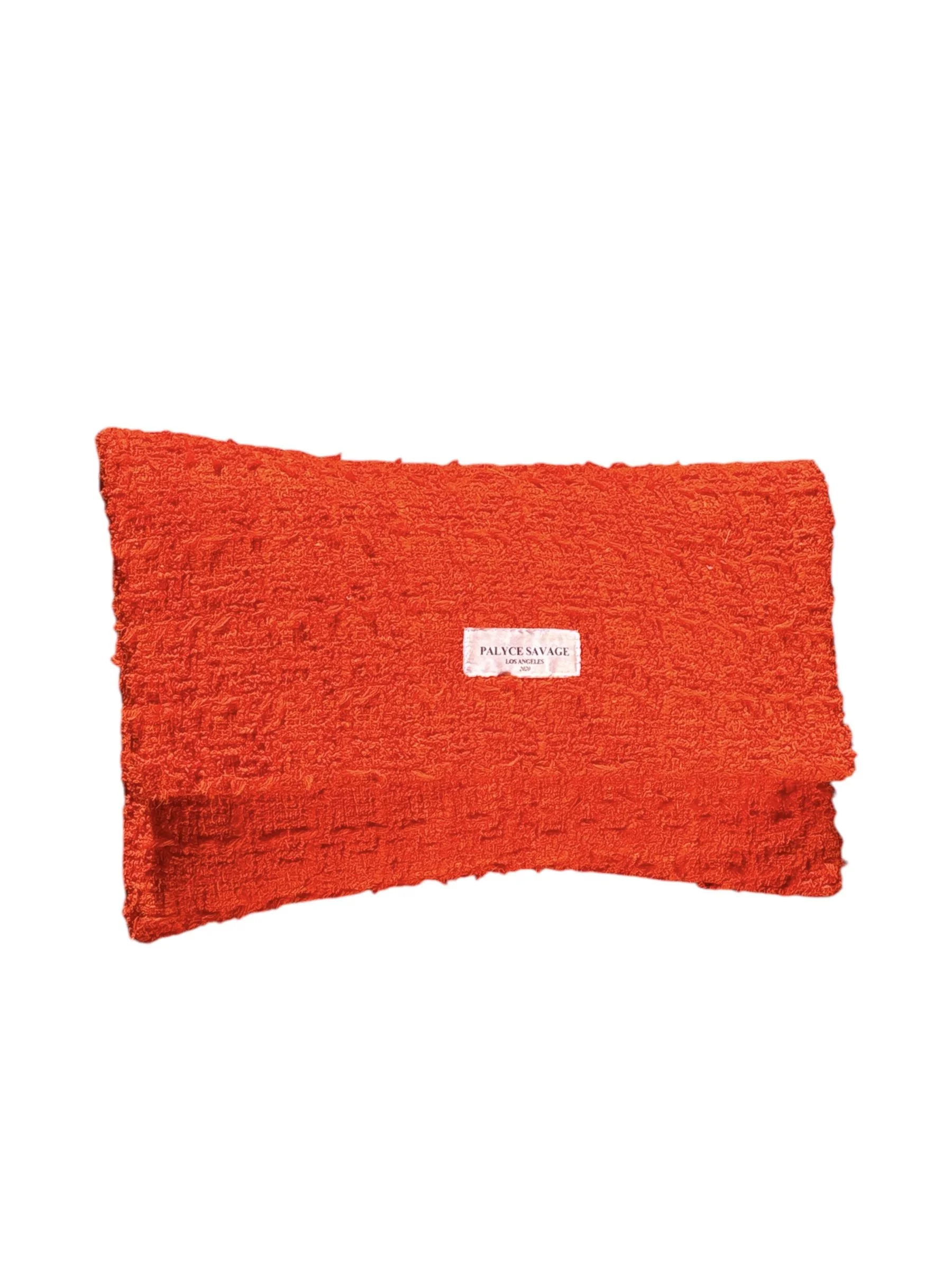 ORANGE BOUCLE POUCH BAG