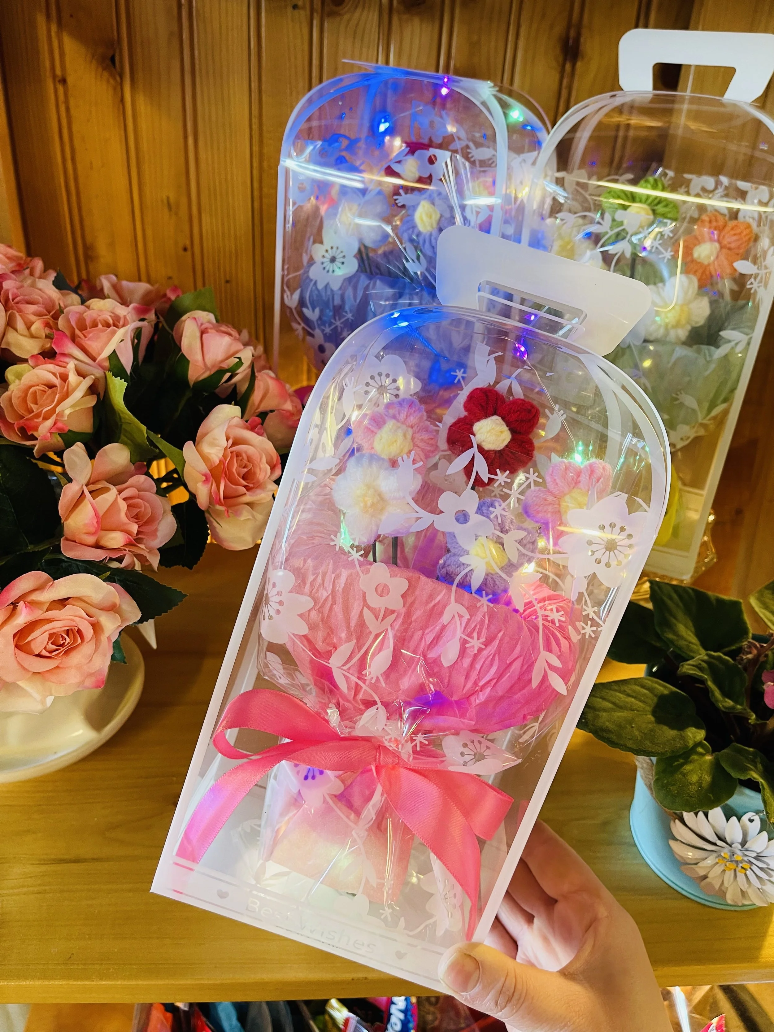 Floral Crochet LED Bouquets