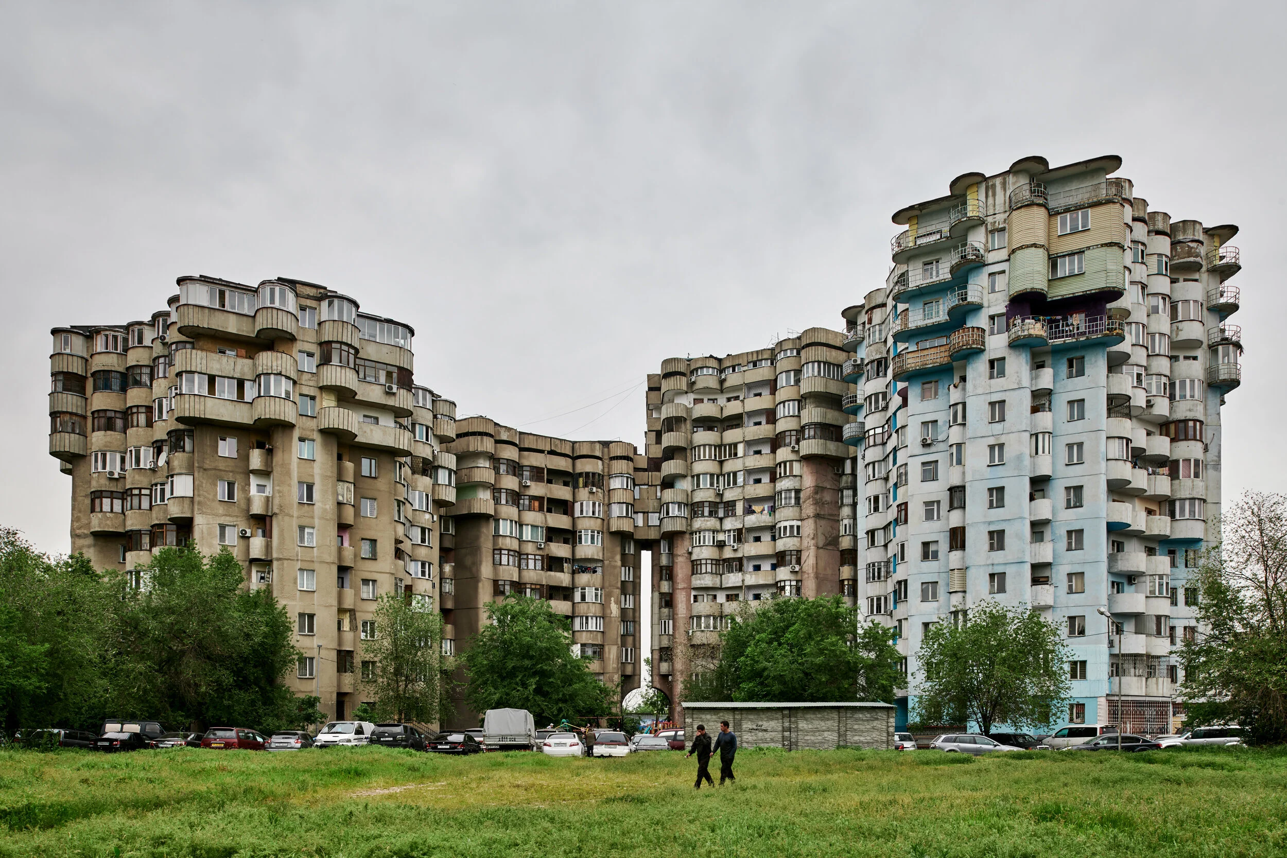  The Aul Residential Complex in Almaty, Kazakhstan. Built in stages between 1986-2002 by architects B. Voronin, L. Andreyeva, V. Vi, M. Jakipbayev and Y. Rykov. 