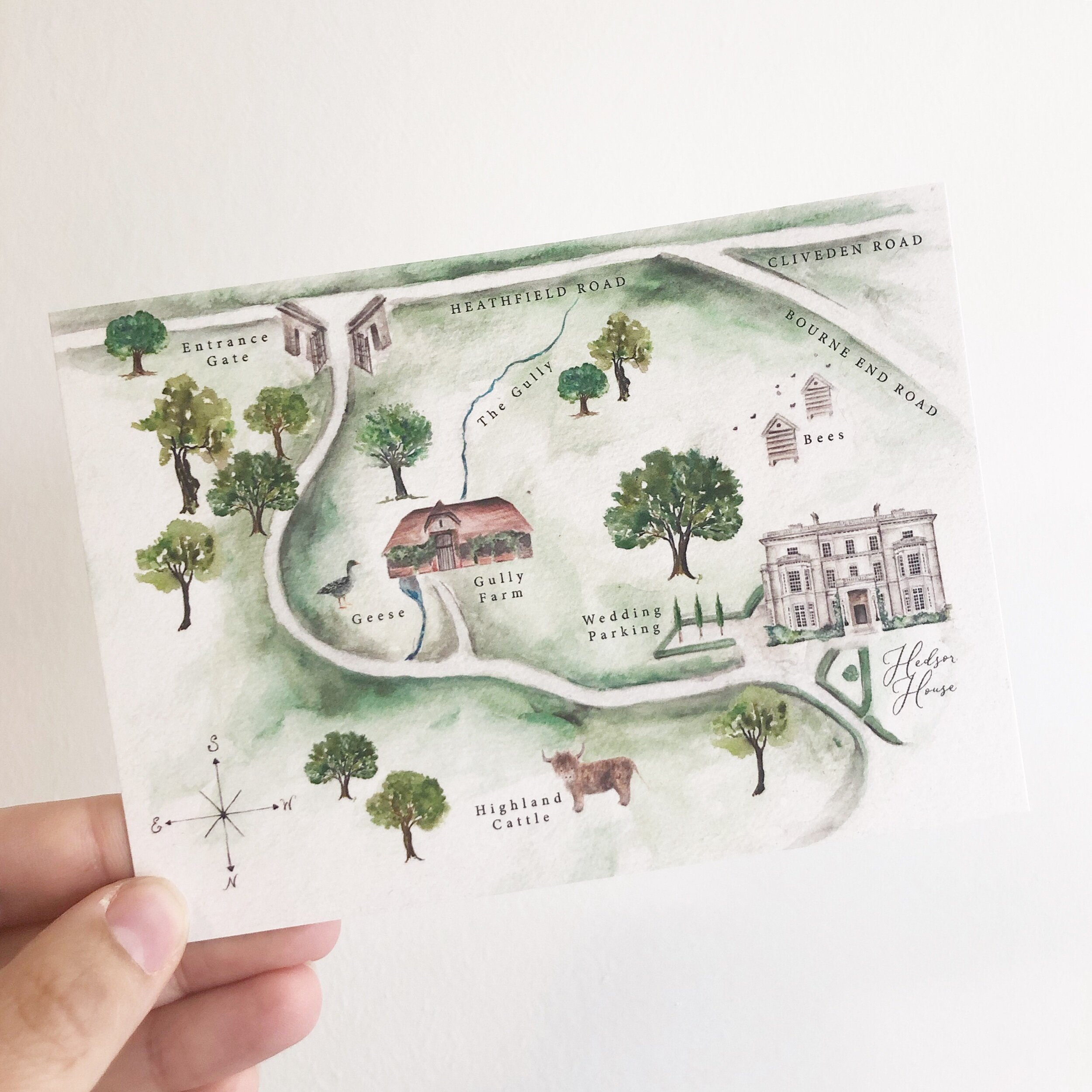 Wedding invite map directions