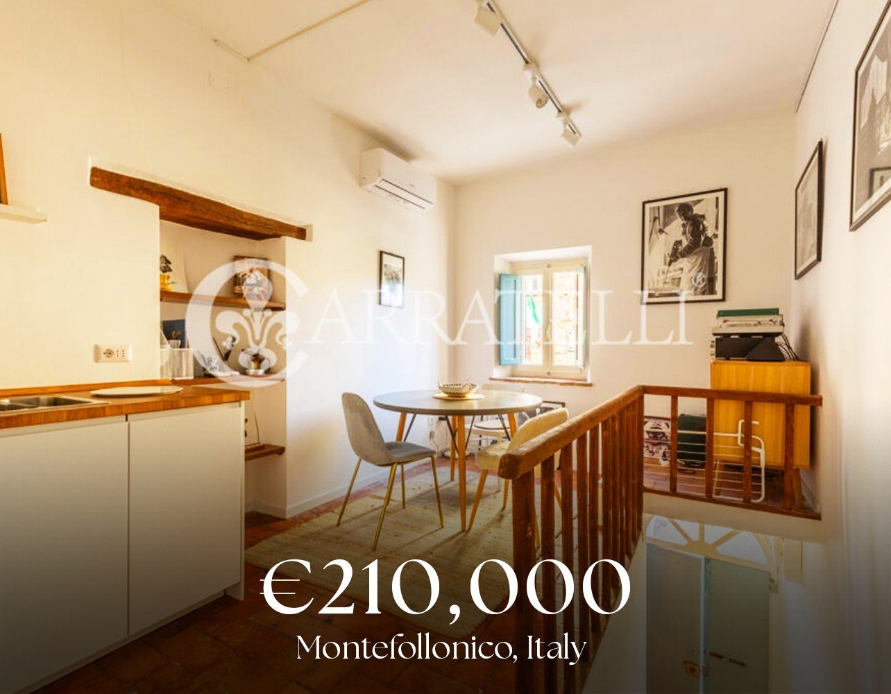 Get ready to live the Tuscan dream in this charming 1-bedroom, 1-bathroom townhouse located in the heart of Montefollonico. With a spacious living area/art studio boasting panoramic views, this 90 sqm property is perfect for creative souls seeking in