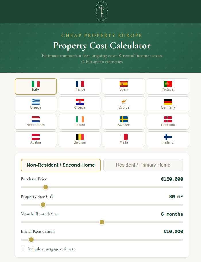 The Real Cost of Buying Property in 16 European Countries — What Nobody Tells You