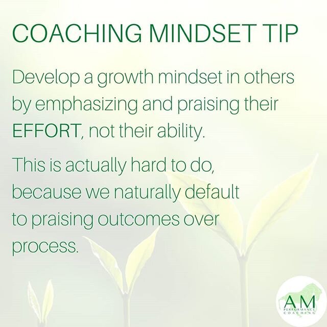 It's so natural for us to want to praise others for winning, being smart and being talented.
Yet, fasicinating research shows that praising based on outcome or traits leads to a fixed mindset.
Instead, we can promote the development of a growth minds