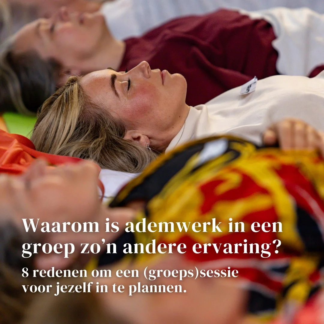 1-op-1 ademwerk is prachtig. Maar ademen in een groep is &eacute;cht een andere ervaring. Niet echt te vergelijken, en heel erg complementair. Want voor mij is het altijd &eacute;n-&eacute;n.⁠
⁠
Zelf ga ik deze week ook weer ademen in een groep, alti