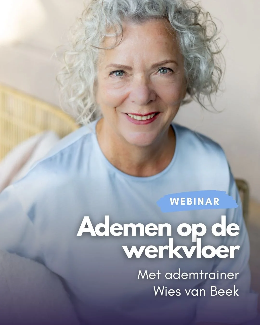 De zomerstop is voorbij &ndash; en ik ben blij dat de webinars weer van start gaan! Met een thema dat &eacute;cht verschil maakt nu we weer &ldquo;back to work&rdquo; zijn:⁠
⁠
Ademen op de werkvloer⁠
Met ademtrainer Wies van Beek.⁠
(@breathcompany.nl