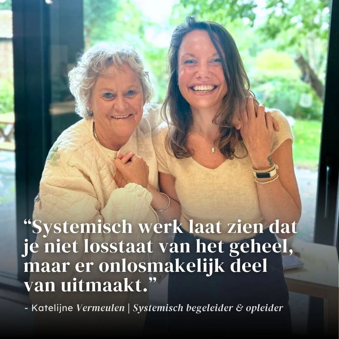Onlangs was ik op bezoek bij @katelijne_vermeulen_, om een dag mee te lopen in haar opleiding tot Systemisch Begeleider en Multidisciplinair Therapeut.⁠
⁠
We werden aan elkaar gekoppeld omdat zij &ndash; net als ik &ndash; een workshop geeft op het @