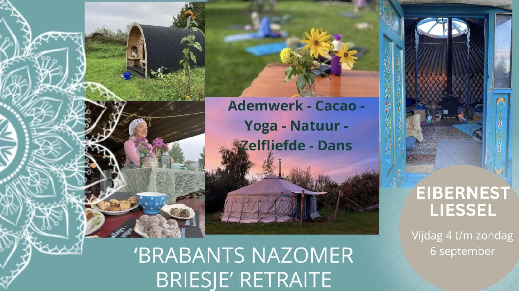 ADEM-Retraiteweekend “Brabants Nazomer Briesje” - 4 t/m 6 september op het Eibernest in Liessel
