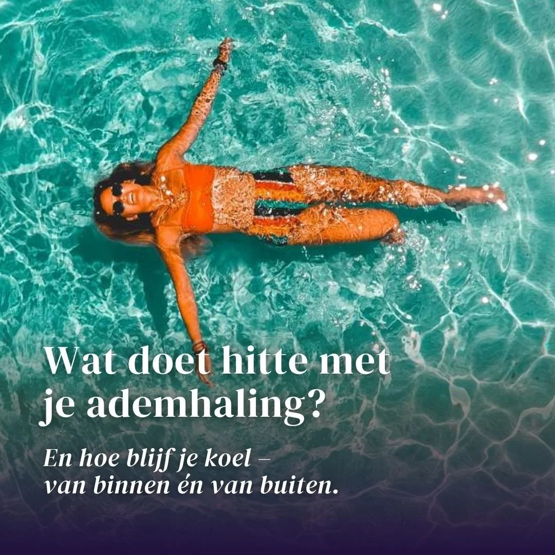 Jaaaaa&hellip; warm h&egrave;? ;-)⁠
⁠
Misschien heb je het al gemerkt: op hete dagen ga je anders ademen. Je adem is sneller. Vaker door je mond (poe h&eacute;, nou nou, zucht...). Je adem zit hoger. Je wordt wat korter van stof. Letterlijk &eacute;n