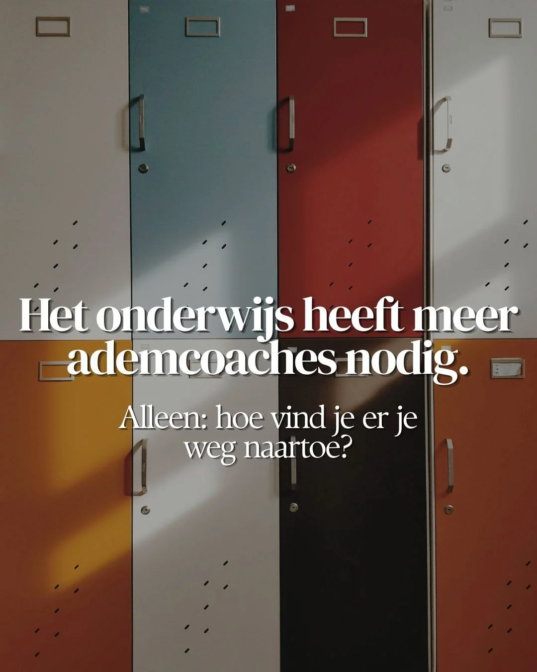 Vorig jaar op de Ademcoach Live Dag werd &eacute;&eacute;n ding heel duidelijk. Vrijwel elke aanwezige ademcoach gaf aan meer te willen betekenen in het onderwijs. En toch blijkt het in de praktijk vaak lastig om de weg ernaartoe te vinden. ⁠
⁠
De ma